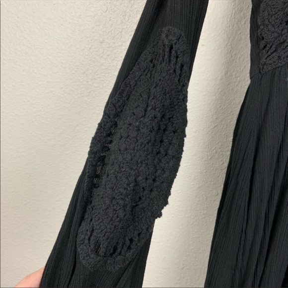 Volcom Nightscape Long Sleeve Crochet Boho Dress - Picture 3 of 6